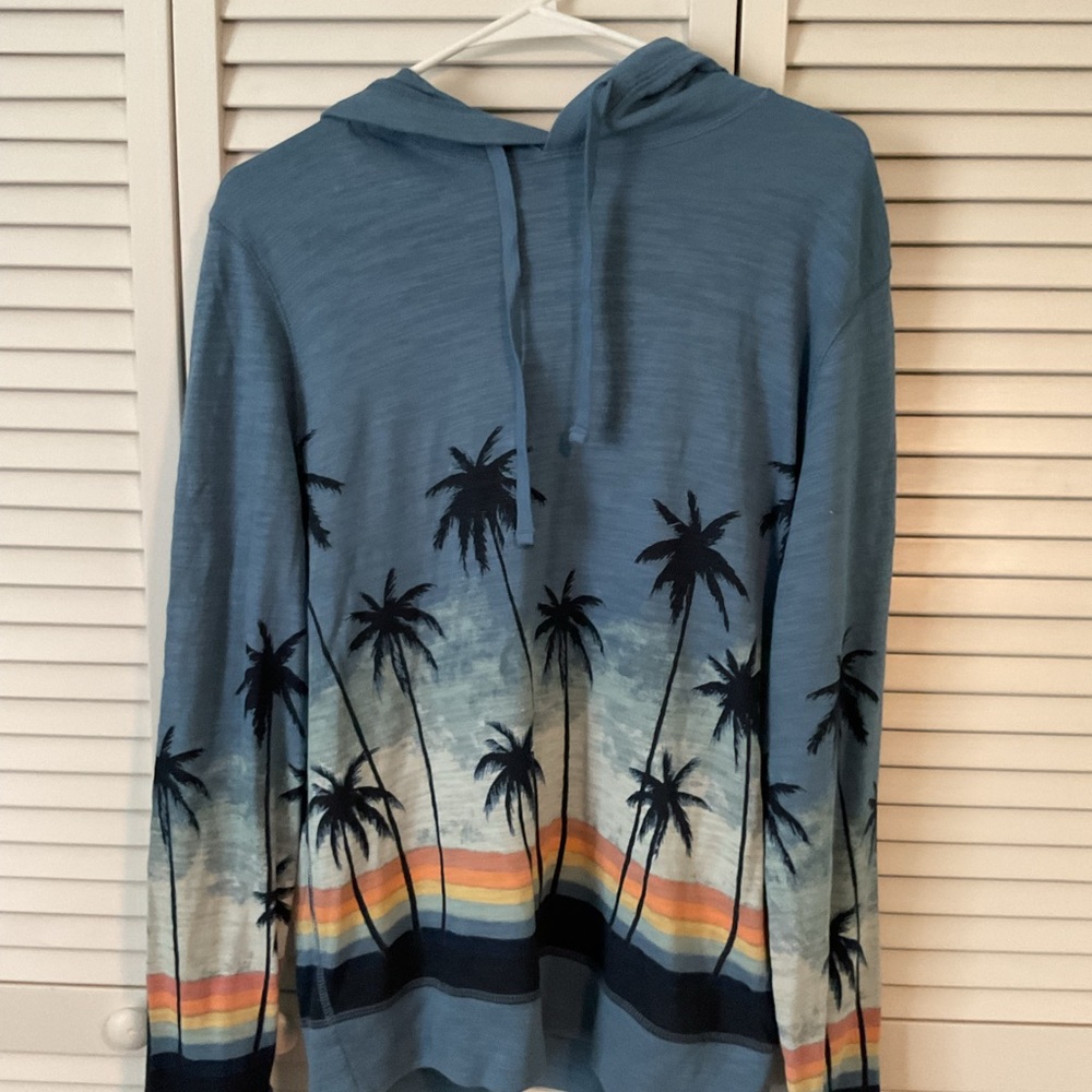 Blue Palm Tree Hoodie